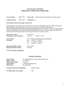 Instrumentation and Measurement for Biosystems