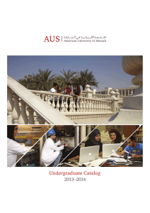 Undergraduate Catalog - American University of Sharjah
