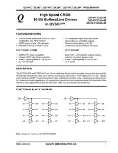 H High Speed CMOS 16-Bit Buffers/Line Drivers in QVSOP™