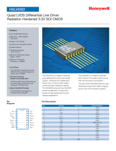 HXLVDSD Quad LVDS Differential Line Driver Radiation Hardened