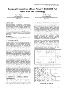 Comparative Analysis of Low Power 1