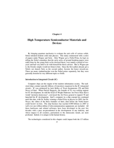 High Temperature Semiconductor Materials and Devices