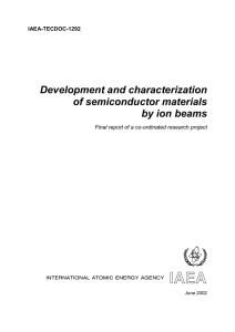 Development and characterization of semiconductor materials by