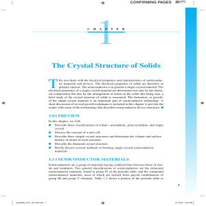 The Crystal Structure of Solids