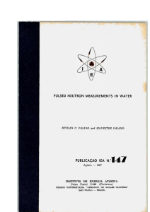 pulsed neutron measurements in water publicação iea n.