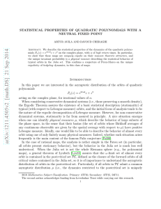 Statistical properties of quadratic polynomials with a neutral fixed point