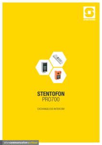 stentofon pro700 - STENTOFON Communications Australia