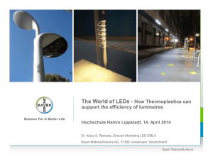 Advantages of LED light - Hochschule Hamm