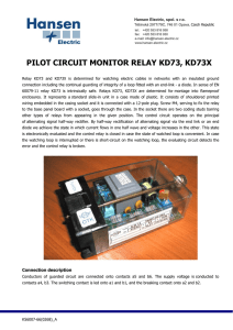 pilot circuit monitor relay kd73, kd73x