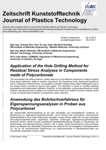 Application of the Hole Drilling Method for Residual