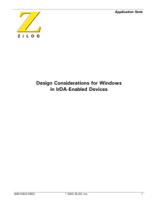 Design Considerations for Windows in IrDA