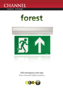 LED emergency exit sign from Channel Safety Systems