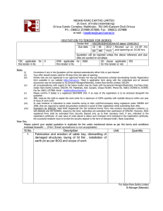 Sl.No. Description Unit Quantity 1. Fabrication and erection of cable