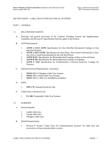 SECTION 260536 - CABLE TRAYS FOR ELECTRICAL SYSTEMS