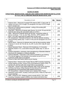 SCOPE OF WORK STRUCTURAL MODIFICATION, CABLING AND