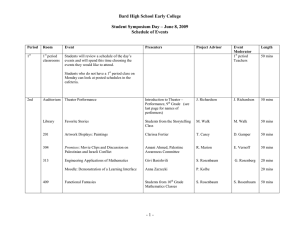 Student Symposium Schedule - Bard High School Early College