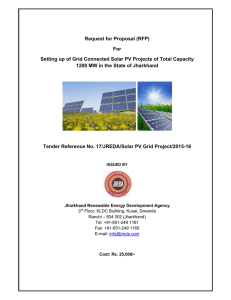 For Setting up of Grid Connected Solar PV Projects of Total