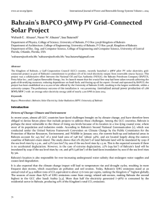 Bahrain`s BAPCO 5MWp PV Grid–Connected Solar Project