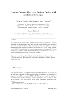 Human-Competitive Lens System Design with Evolution Strategies