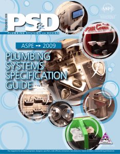 Plumbing SyStEmS SPEcificAtion guidE