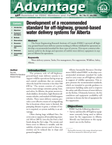 Development of a recommended standard for off