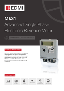 Mk31 Advanced Single Phase Electronic Revenue Meter