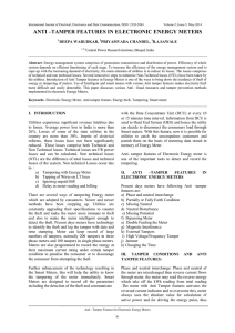 anti –tamper features in electronic energy meters