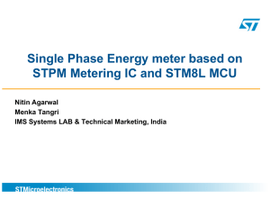 Single Phase Energy meter based on STPM Metering IC and STM8L