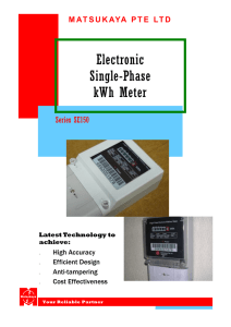 Electronic Single-Phase kWh Meter