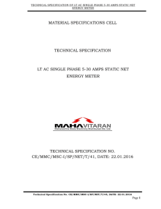 1 Tech spec of SP 5