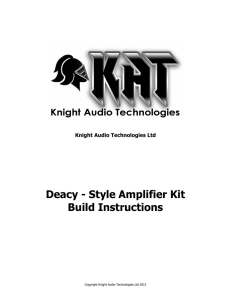 Deacy - Style Amplifier Kit Build Instructions