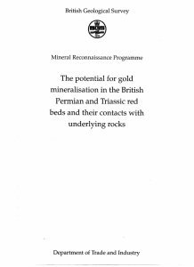 The potential for gold mineralisation in the British Permian and