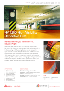 Sell Sheet - HV 1200 High Visibility Reflective Film