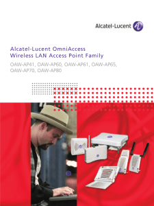 Alcatel-Lucent OmniAccess Wireless LAN Access Point Family
