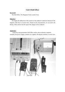 Unit 8 Hall Effect