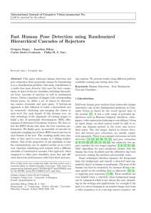 Fast Human Pose Detection using Randomized Hierarchical