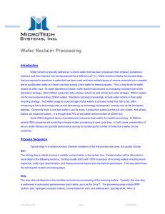 Wafer Reclaim Processing