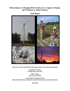 Effectiveness of Changing Wind Turbine Cut