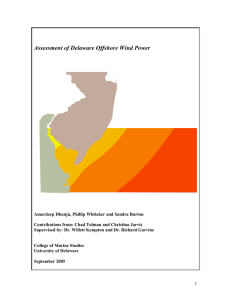 Assessment of Delaware Offshore Wind Power