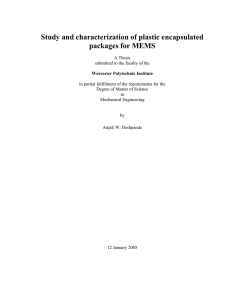 Study and characterization of plastic encapsulated packages for