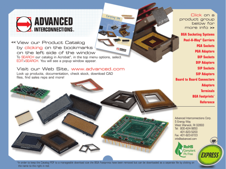 Full Line Catalog - Advanced Interconnections