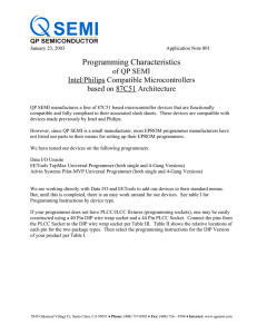 Programming Characteristics