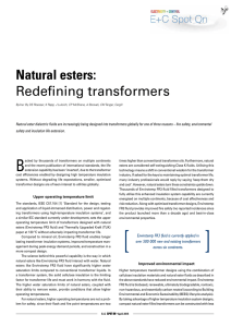 Natural esters: Redefining transformers