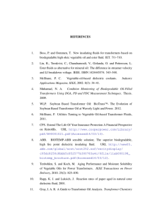 REFERENCES 1. Boss, P. and Oommen, T. New insulating fluids for