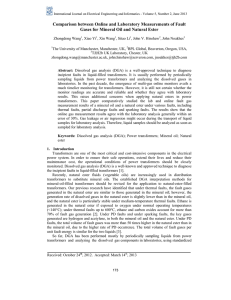 Comparison between Online and Laboratory Measurements of Fault