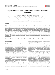Improvement of Used Transformer Oils with Activated Bentonite