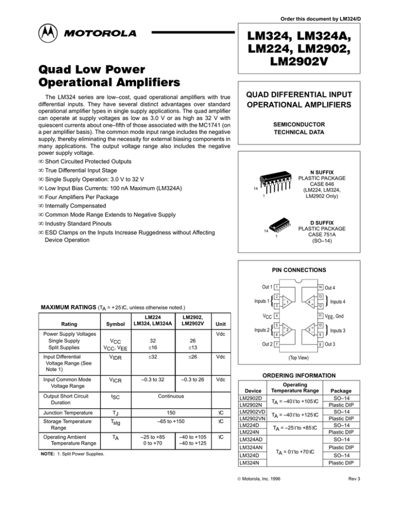 Lm224 datasheet на русском схема включения