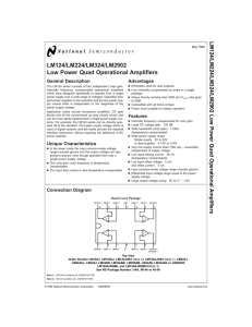 LM124/LM224/LM324/LM2902 Low Power Quad Operational