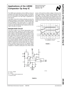 Application Note 286 Applications of the LM392 Comparator Op