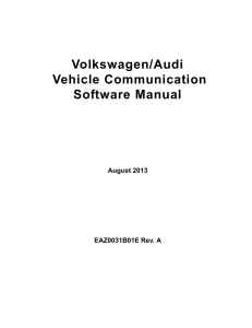 Volkswagen/Audi Vehicle Communication Software Manual - Snap-on